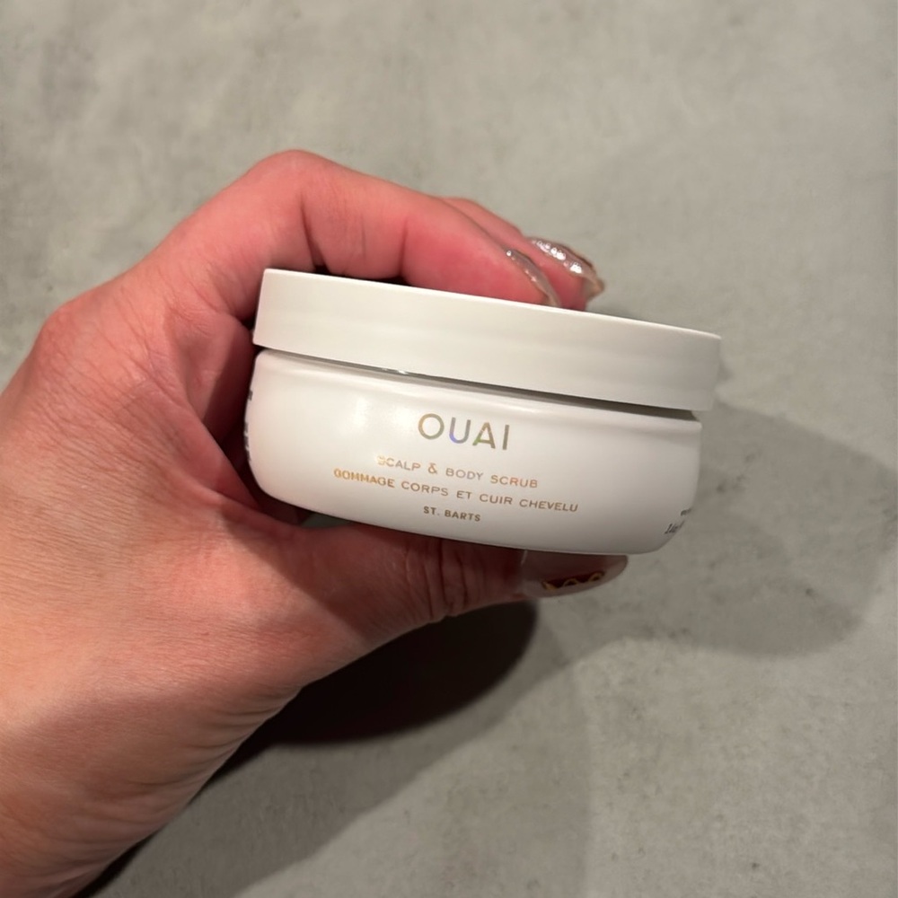 Empty OUAI Scalp & Body Scrub Container